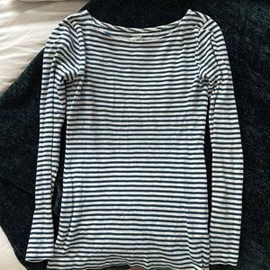 J.Crew painter tee, cerulean and white